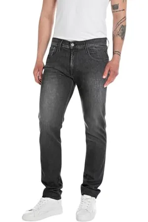 Replay Herren Jeans Anbass Slim-Fit mit Power Stretch, Grau (Dark Grey 097), 30W / 30L