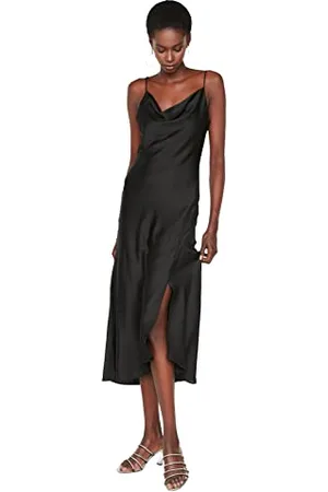 Trendyol Damen Degaje-kragenkleid. Dress Nacht, , 42