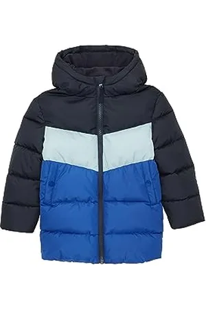 TOM TAILOR Jungen 1038481 Puffer Winter Parka mit Kapuze, 10668-sky Captain Blue, 92/98