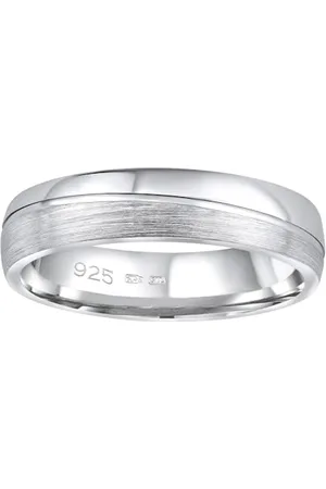 Silvego Damen und Herren Ehering 925 ohne Stein GLAMIS