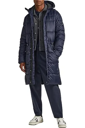 Pepe Jeans Herren Blai Puffer Parka, Blue (Dulwich), L