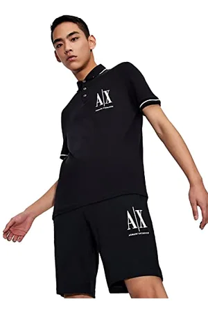 Armani Exchange Mens New Classic Icon Project Basic Must Have Polo Shirt, Blue, S