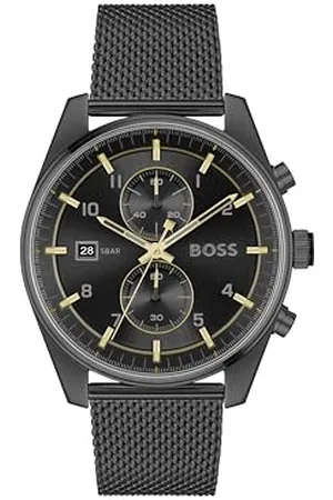 HUGO BOSS Chronograph Quarz Uhr für Herren Kollektion SKYTRAVELLER mit Edelstahlarmband Edelstahlarmband - 1514150