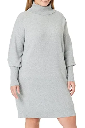 VERO MODA Curve Damen Vmbrilliant Rollneck Dress Ga Curve Kleid, , S Große Größen EU