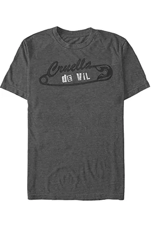 Disney Unisex Dnca Cruella Punk Pin Organic Short Sleeve T-shirt, , XXL