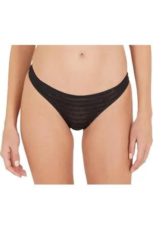 Emporio Armani Damen All Over Logo MESH 2-Pack Thong Unterwäsche, , S