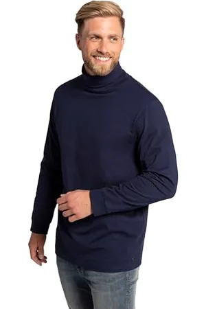 JP 1880 Herren große Größen Übergrößen Menswear L-8XL Rollkragen-Shirt, Basic, Jersey, Lange Ärmel 5XL 723303730-5XL