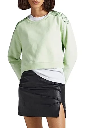 Pepe Jeans Damen Alissa Sweatshirt, Grün (Hellgrün), L EU