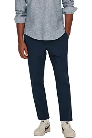 Only & Sons Herren Sweatpant ONSLINUS Crop LIN - Tapered Fit - XS S M L XL XXL, Größe:M, Farbe: 22024966