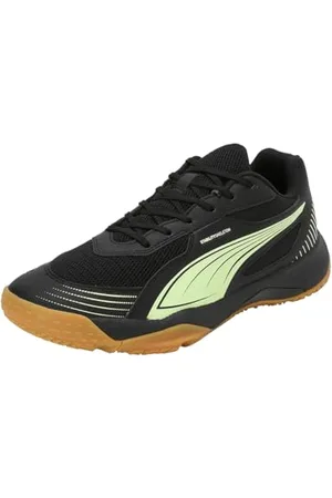 PUMA Unisex Solarflash III Indoor Court Shoe, Black-Fizzy Apple, 44.5 EU