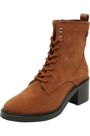 Tommy Hilfiger SUEDE MID HEEL LACEUP LOGOTAPE ( Stiefeletten Damen, Braun (Driftwood Brown), 39 EU