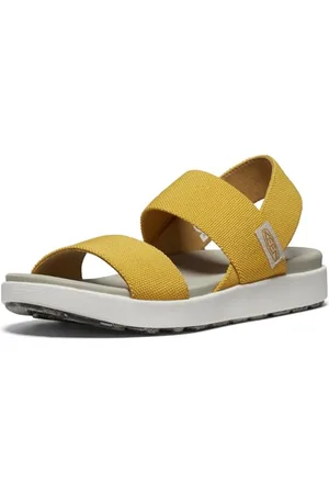 Keen Damen Elle Backstrap Keilsandale, Golden Yellow/Star White, 35.5 EU