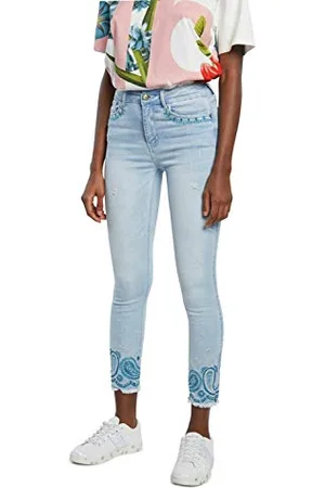 Desigual Womens Denim_Ankle PAISL Casual Pants, Blue, 24