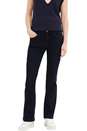 TOM TAILOR Damen 1035094 Alexa Bootcut Jeans, 10173-Dark Stone Blue Black Denim, 26W / 32L