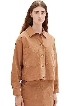 TOM TAILOR Damen 1037910 Cord Blazer Jacke mit Brusttaschen, 32171-blush Mahogany, 40