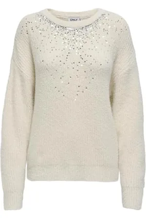 ONLY Damen Onlclaris Ls Sequins O-Neck KNT Pullover, , S
