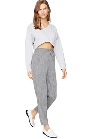Trendyol Damen Herren Hoher Bund Jogger Hose Pants, , 36 EU