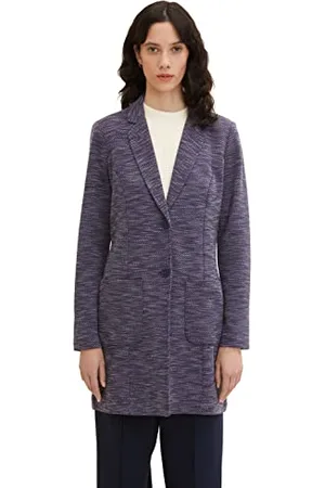TOM TAILOR Damen Basic Mantel in Melange-Optik