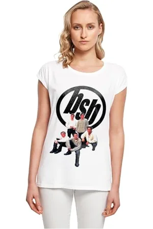 Merchcode Damen T-Shirt Ladies Backstreet Boys - Vintage Logo Extended Shoulder Tee, Regular Fit, Cotton 100%, M