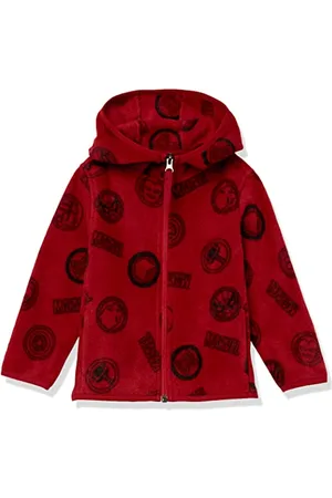 Amazon Disney | Marvel | Star Wars Jungen Polar-Fleecejacke mit durchgehendem Reißverschluss und Kapuze, , 2 Jahre