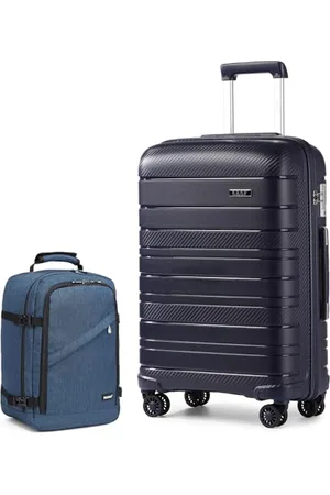 Kono Gepäck-Set 2-teilig Koffer Trolley Hartschale mit Kabine Reisetasche Leichter Business-Rucksack, , 51 cm, Gepäck mit Spinner-Rad