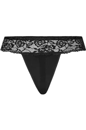 Teyli String Tanga Damen mit zarter Spitze verziert - Strings & Tangas für Damen aus Transparentem Mesh - Tanger (DE/NL/SE/PL, Alphanumerisch, XS, Regular, Petite, )