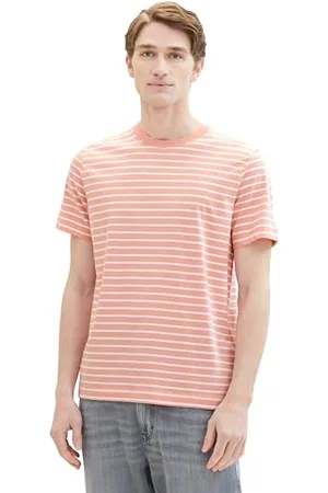 TOM TAILOR Herren Basic T-Shirt mit Streifen, , XXXL