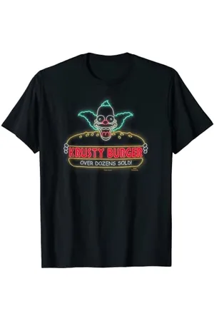 The Simpsons Krusty Burger Over Dozens Sold Neon Sign T-Shirt