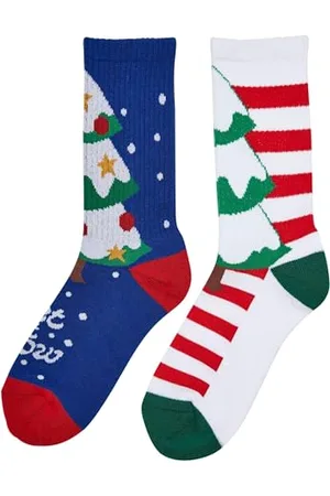 Urban classics Unisex TB5671-Fancy X-Mas Tree 2-Pack Socks, , 39-42