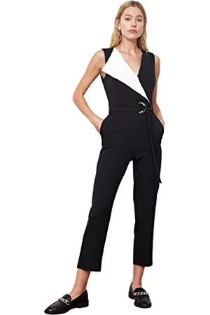 Trendyol Damen Colorblock Woven Jumpsuit Overalls, , 40