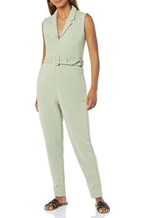TEREA Aria Jumpsuit für Damen, mit Kragen und Reißverschluss vorn, , Größe XXL