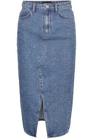 Pieces® PCSKY HW Rhinestone MIDI Skirt