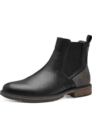 QS by s.Oliver Herren Chelsea Boots aus Kunstleder Elegant, (Black), 40 EU