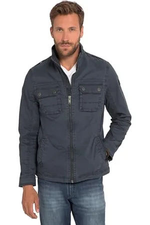 JP 1880 Herren große Größen Übergrößen Menswear L-8XL Baumwolljacke, kernige Qualität, Vintage Waschung bis 8 XL 6XL 813181130-6XL