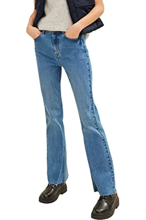 TOM TAILOR Damen Slim Fit Jeans mit Schlag 1034175, , 30
