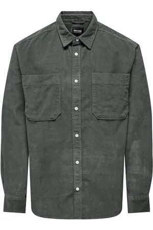 Only & Sons Herren Onsalp Rlx 2pkt Washd Cord Ls Shirt Noos, , L