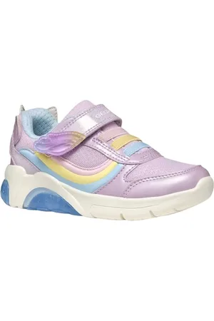 Geox J FADINLIGHT Girl A Sneaker, Lilac/Multicolor, 32 EU