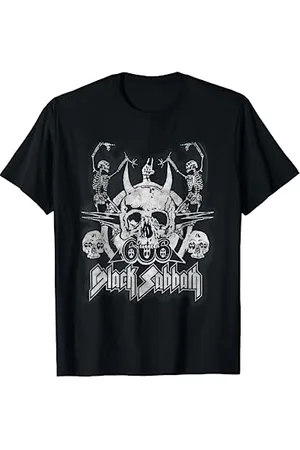 Black Sabbath Offizielles Vintage-Tanzkelett T-Shirt