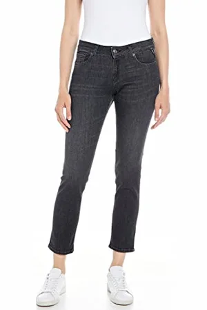 Replay Damen Jeans Faaby Flare-Fit Schlaghose mit Power Stretch, (Schwarz), 31W / 30L