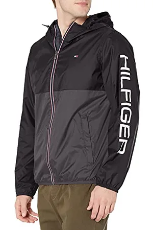 Tommy Hilfiger Herren farbblockiertem Logo Regenjacke, , XXL