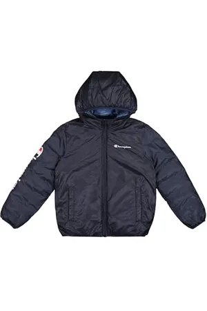 Champion Legacy Outdoor B (306870) – WR Light Cirè 40gr Reversible Kapuzenjacke, Marineblau/Türkisblau (NNY/CBU), 11–12 Jahre (L), Kind FW24