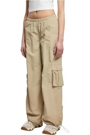 Urban classics Damen TB6044-Ladies Wide Crinkle Nylon Cargo Pants Hose, , 5XL
