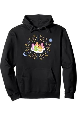 Care Bears Vintage Celestial Zodiac Rainbow Heart Group Pullover Hoodie