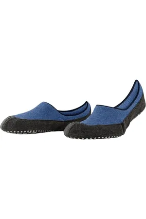 Falke Herren Cosyshoe Invisible M HP Wolle Rutschhemmende Noppen 1 Paar Stoppersocken, Blau (Blue Sky 6749), 43-44
