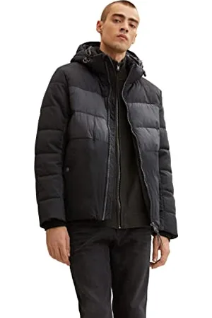 TOM TAILOR Herren Puffer Jacke mit Kapuze 1032481, , M