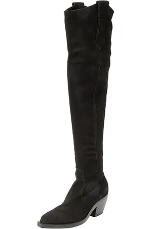 Pinko Damen Strauss Texano Cuissard Suede Westernstiefel, , 36 EU