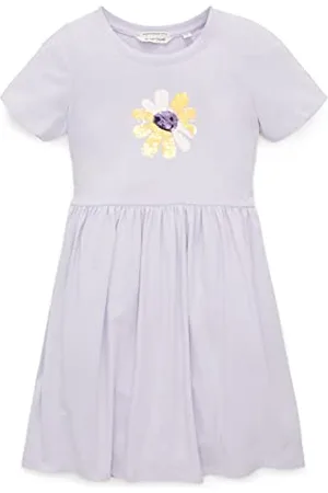TOM TAILOR Mädchen Kinder Kleid mit Print 1035184, Lila, 92-98