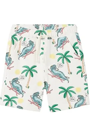 TOM TAILOR Jungen Kinder Sweatshorts mit Muster , dino holiday design, 116/122