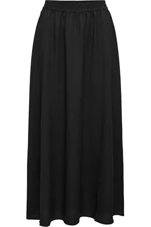 ONLY Damen Onlnova Life VIS Jamilla Skirt SOLID Rock, Black, X-Large