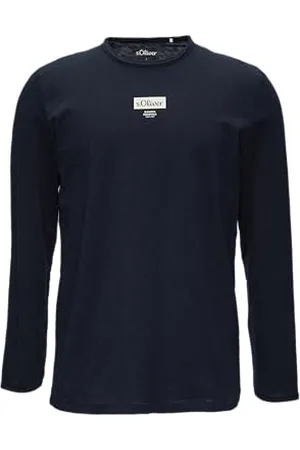 QS by s.Oliver Langarmshirt mit Logo-Print